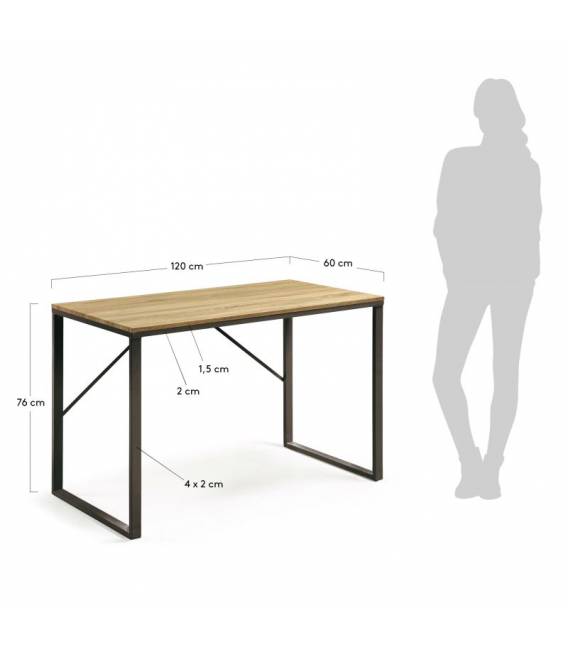 Darbo stalas LISBET 120x60 rudas