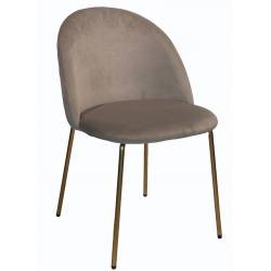 Kėdė DIA VIC šviesiai ruda/auksinės kojelės