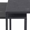 Šoninių staliukų komplektas 88559 juodo marmuro