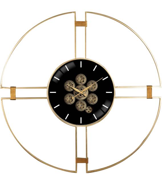 Laikrodis HORLOGE Ø80 aukso/juodas
