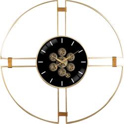 Laikrodis HORLOGE Ø80 aukso/juodas