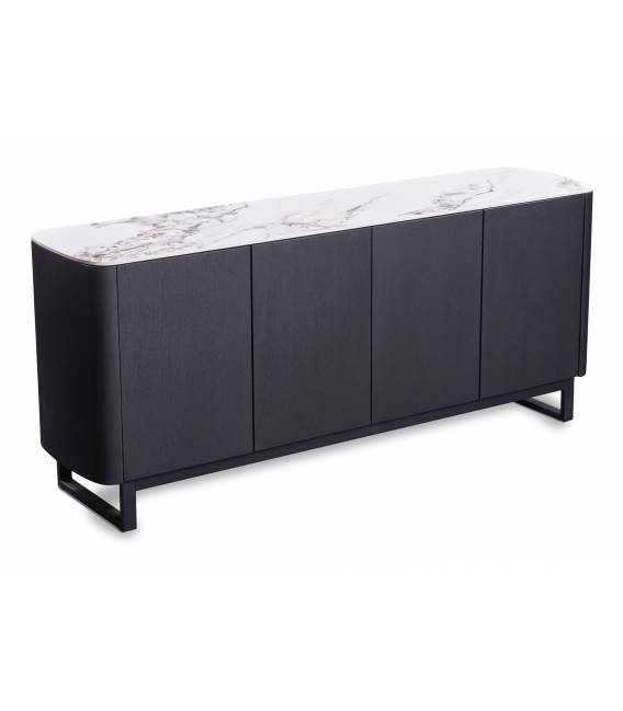 Komoda AMALFI 177,5x44,5 balta su rudu