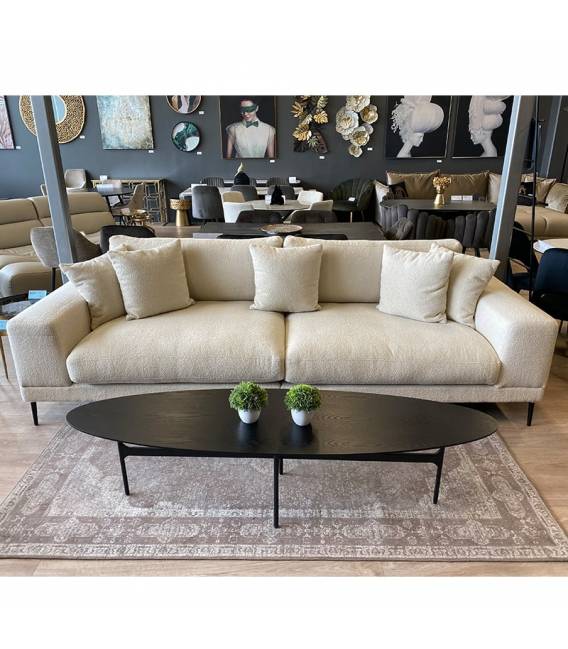 Sofa LARS 290x126 teddy perla