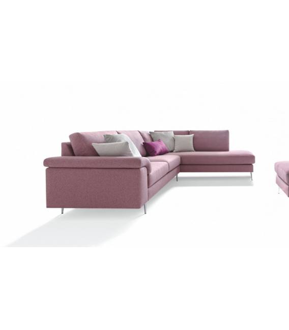 Minkštas kampas PAPILIO 263x206 rausvas