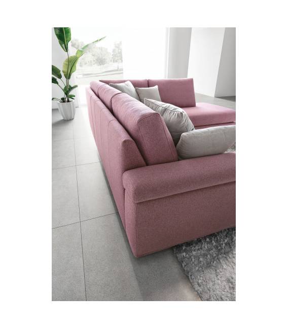 Minkštas kampas PAPILIO 263x206 rausvas