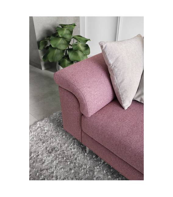 Minkštas kampas PAPILIO 263x206 rausvas