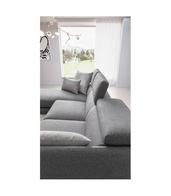 Minkštas kampas VANESSA 250x169 pilkas