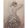 Paveikslas FLOWER DRESS 90x120 beige