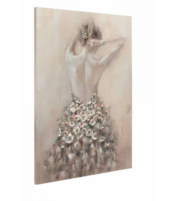 Paveikslas FLOWER DRESS 90x120 beige