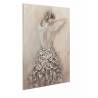 Paveikslas FLOWER DRESS 90x120 beige