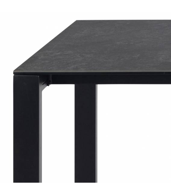Valgomojo stalas 20749 200x90 juodas su rudu