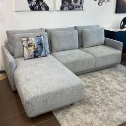 Minkštas kampas AMBER 258x186 pilkas
