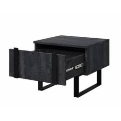 Naktinio staliuko komplektas ERICA 50x40 grafitas/juodos kojos (2vnt.)
