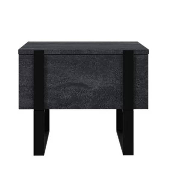 Naktinių staliukų kompl. ERICA 50x40 grafitas/juodos kojos (2 vnt.)