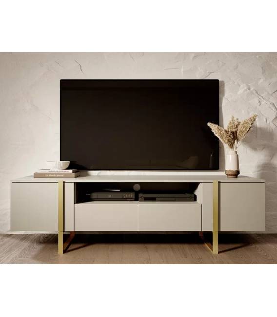 TV staliukas ERICA 200x45 kašmyras/auksinės kojos