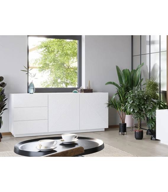 Komoda TASHA 167x43 matinė balta