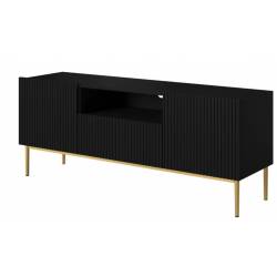 TV staliukas NICOLE 150x45 juodas/auksinės kojos