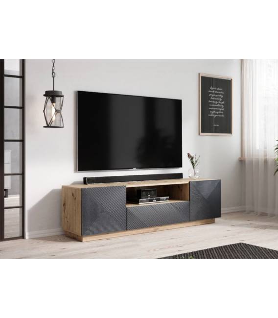 TV staliukas TASHA 167x40 matinė rusva