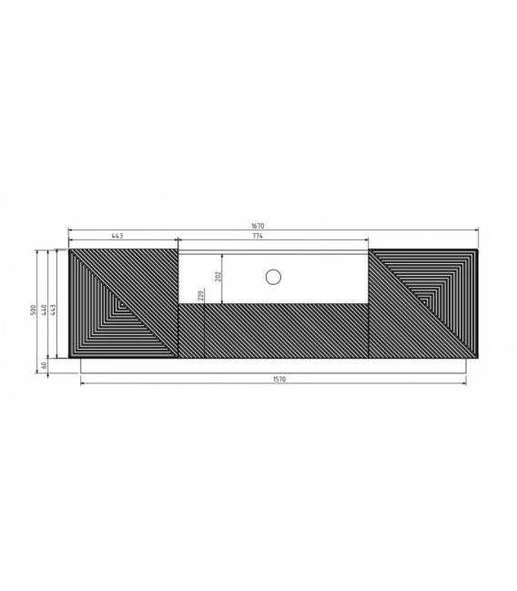 TV staliukas TASHA 167x40 matinė rusva