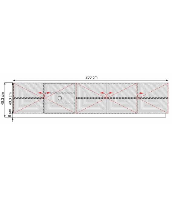 TV staliukas TASHA 200x40 rusvas