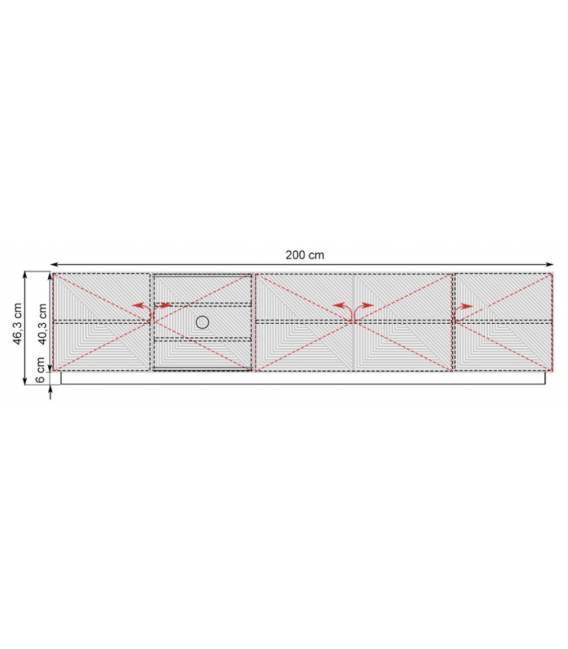 TV staliukas TASHA 200x40 matinis baltas