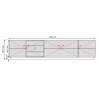 TV staliukas TASHA 200x40 matinis baltas