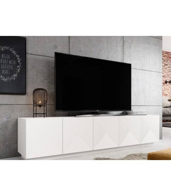 TV staliukas TASHA 200x40 matinis baltas