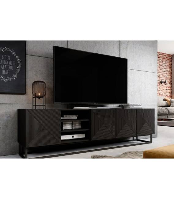 TV staliukas TASHA 200x40 matinis juodas