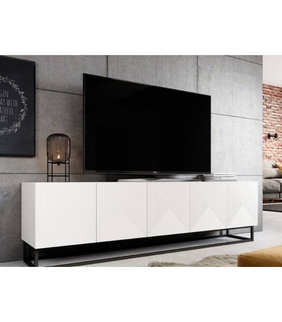 TV staliukas TASHA 200x40 matinis baltas