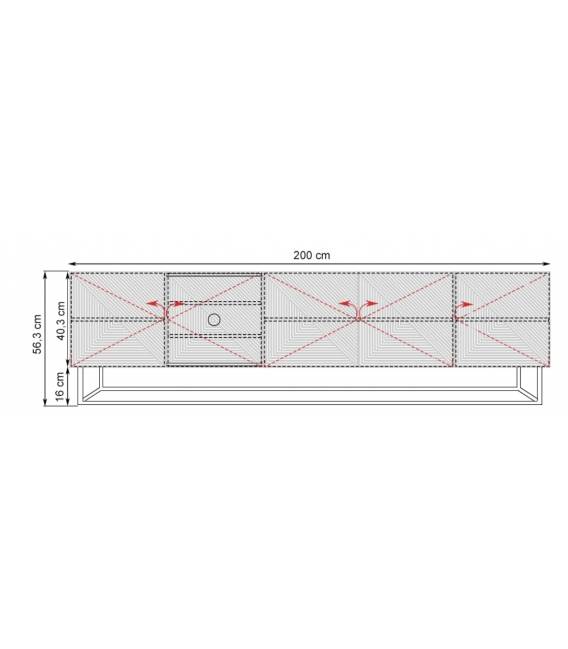 TV staliukas TASHA 200x40 matinis baltas