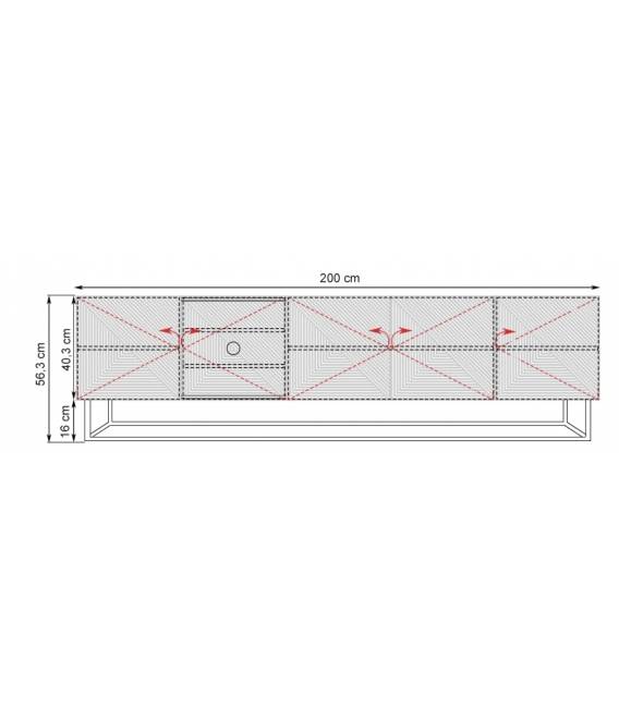 TV staliukas TASHA 200x40 matinis baltas