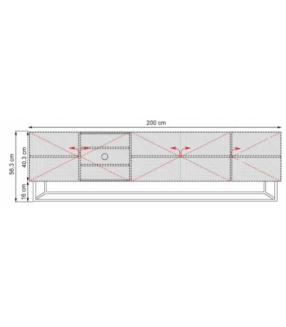 TV staliukas TASHA 200x40 rusvas