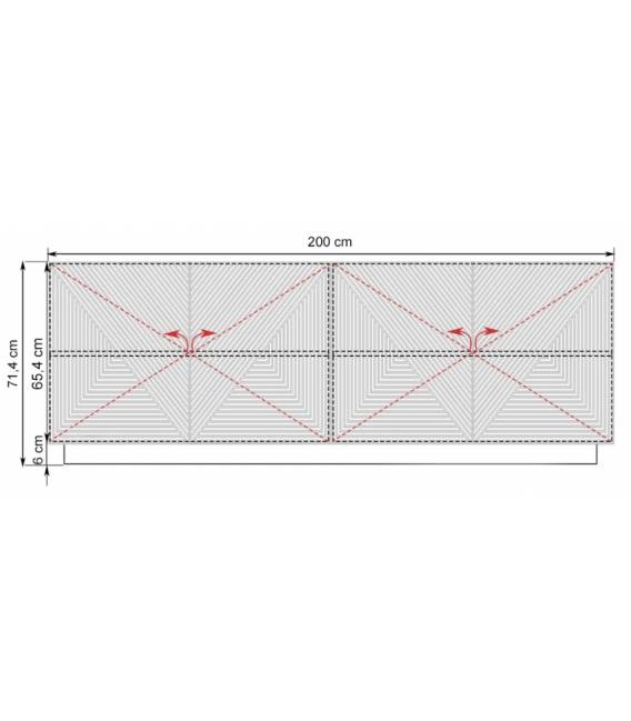 Komoda TASHA 200x43 matinė balta