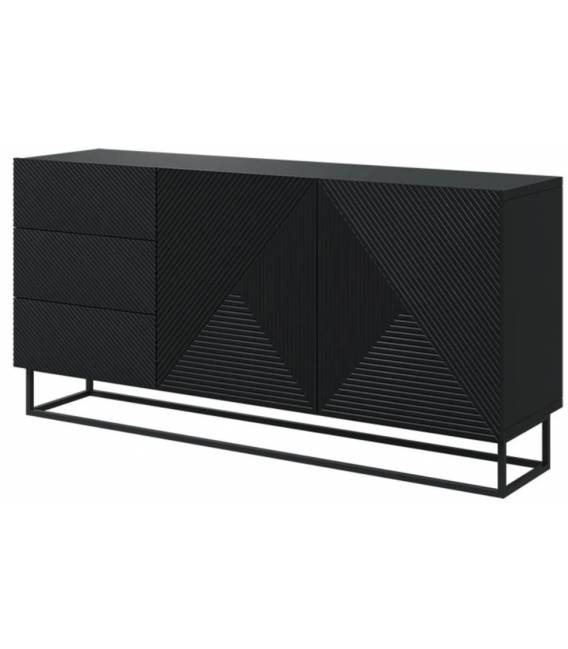 Komoda TASHA 167x43 matinė juoda