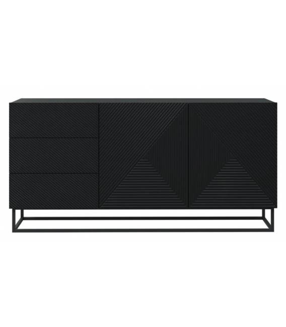 Komoda TASHA 167x43 matinė juoda