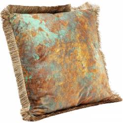 Pagalvėlė ANTIQUE FRINGE 45x45 auksas/žalia