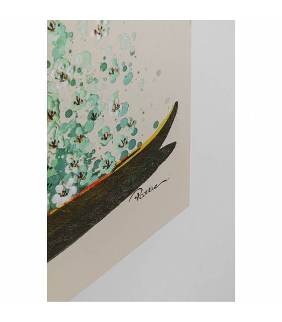 Paveikslas FLOWER BOAT 120x160 žalsvas