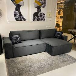 Minkštas kampas ABIOLA 274x145 pilka