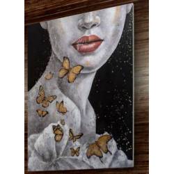 Paveikslas IMAGINE 90x120 juodas/baltas