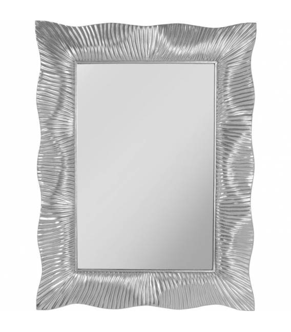 Veidrodis WAVY SILVER 94x124 sidabrinis