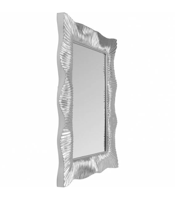 Veidrodis WAVY SILVER 94x124 sidabrinis