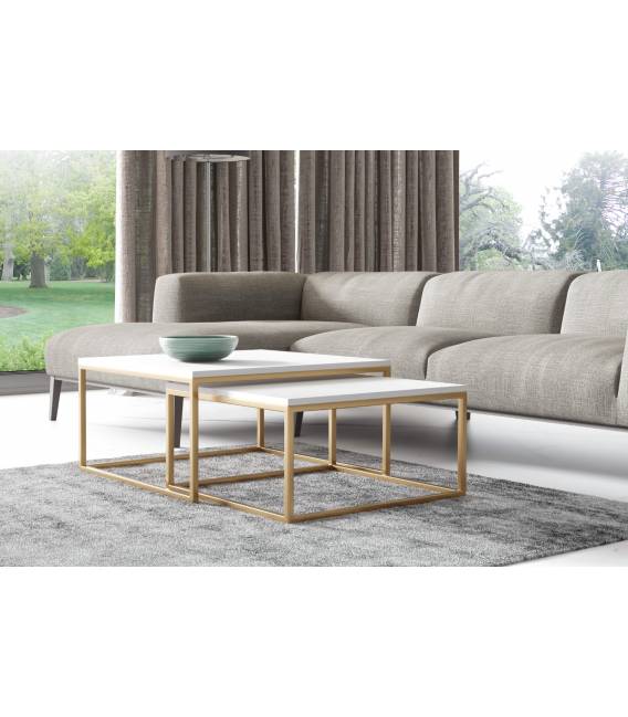 Kavo staliukų komplektas DUO 76x76 baltas
