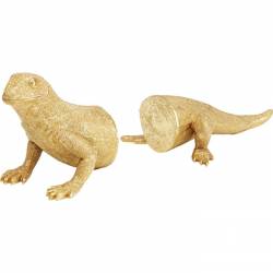 Knygų laikiklis LIZARD auksinis
