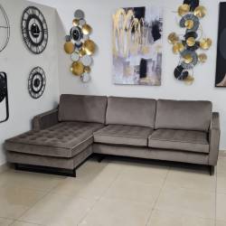 Minkštas kampas FLORYDA 273x155 pilkai ruda