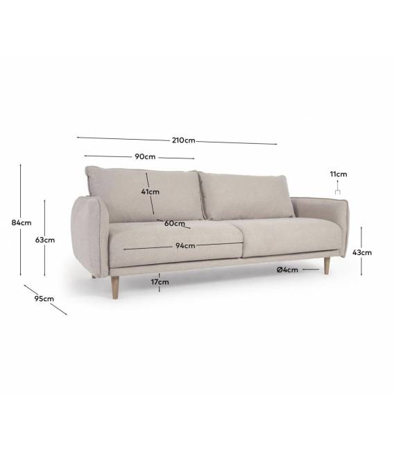 Sofa CARLOTA 210x95 beige