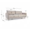 Sofa CARLOTA 210x95 beige