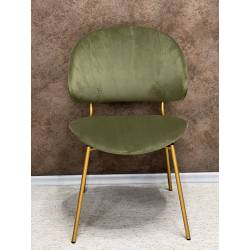 Kėdė ALEXIS žalia/auksinės kojos
