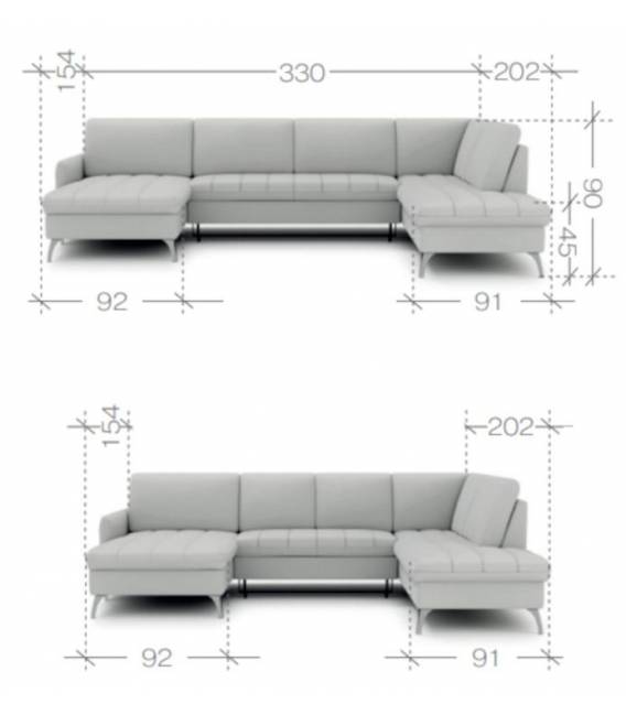 Minkštas kampas TIKKA 330x154/202