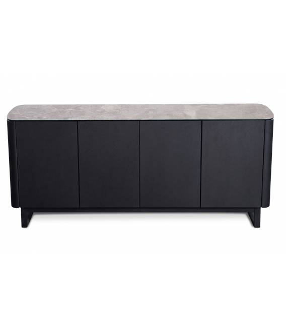 Komoda AMALFI 178x45 šviesiai pilka su rudu