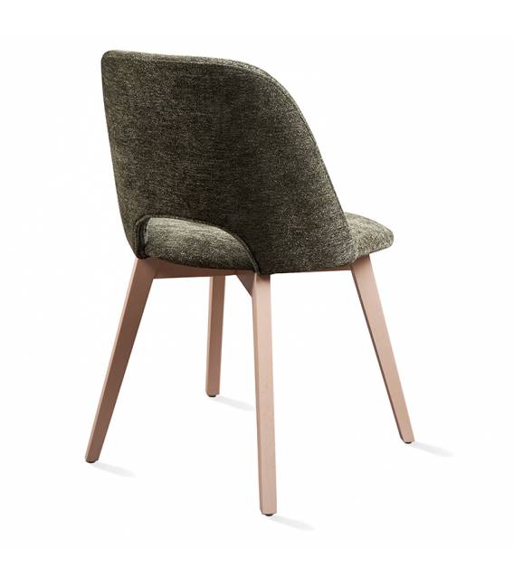 Kėdė MIKA žalia/medinės kojos